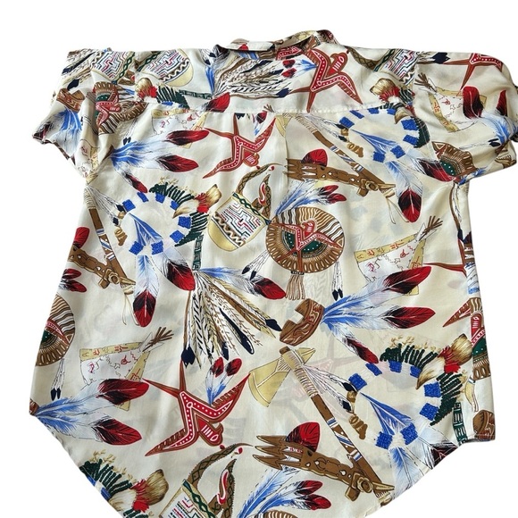 Whistles Cream and Red silk Casual Button Down Shirt - Picture 2 of 9